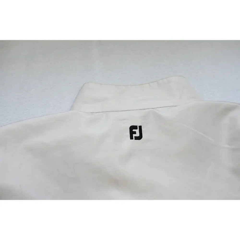 FootJoy DryJoys Golf Jacket Beige Full Zip Convertible Sleeve‎ Mens Size XL